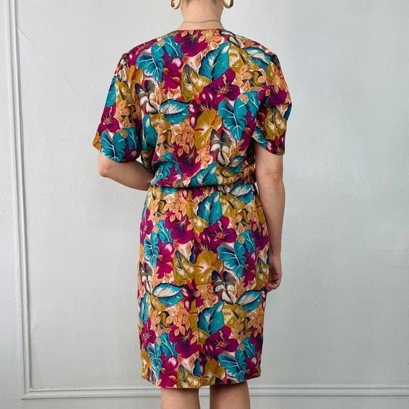 Vintage 80s silk dress‎ - Picture 4 of 4